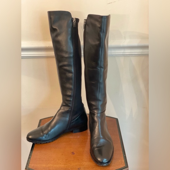 Bruno Premi Black Leather Knee Boots - Picture 3 of 8